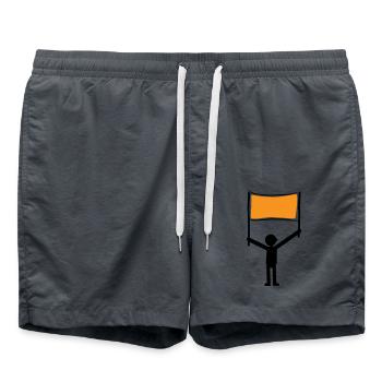 Grève de démonstration - Short de bain - charbon - Devant - AI Model Male 185 light (185cm)