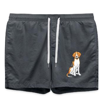 Sitting foxhound - Swim Trunks - anthracite - Front - AI Model Male 185 light (185cm)