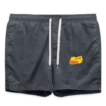 Papa Canard avec Bébé Canard - Short de bain - charbon - Devant - AI Model Male 185 light (185cm)