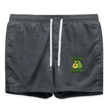 Avocado Addict vegan - Swim Trunks - anthracite - Front - AI Model Male 185 light (185cm)