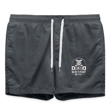 Mon chien ne se battra pas, mais je le ferai - Short de bain - charbon - Devant - AI Model Male 185 light (185cm)