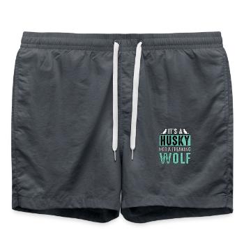 It's a husky not a freaking wolf - Swim Trunks - anthracite - Front - AI Model Male 185 light (185cm)