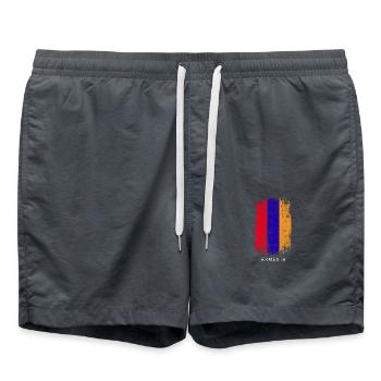 Souvenir avec le drapeau du pays de l’Arménie - Short de bain - charbon - Devant - AI Model Male 185 light (185cm)