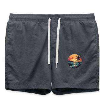 Beach Sunset - Swim Trunks - anthracite - Front - AI Model Male 185 light (185cm)