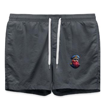Marin à barbe - Short de bain - charbon - Devant - AI Model Male 185 light (185cm)