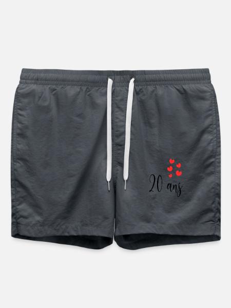20 ANS. ANNIVERSAIRE. HAPPY BIRTHDAY. JOYEUX ANNIV - Short de bain - charbon