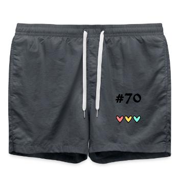 70 ANS. 70e ANNIVERSAIRE. ANNIVERSAIRE 70 ANS. 70 - Short de bain - charbon - Devant - AI Model Male 185 light (185cm)