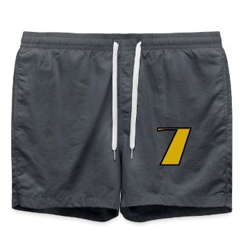 7. ANNIVERSAIRE. HAPPY BIRTHDAY - Short de bain - charbon - Devant - AI Model Male 185 light (185cm)
