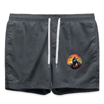 Moto Motocross Sunset - Short de bain - charbon - Devant - AI Model Male 185 light (185cm)