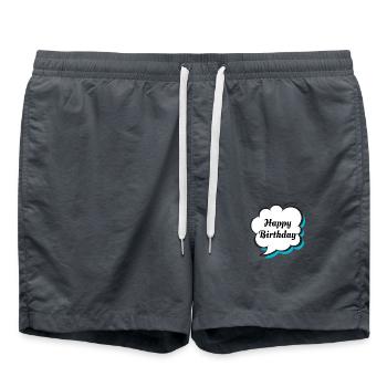 ALLES GUTE ZUM GEBURTSTAG. ALLES GUTE ZUM GEBURTSTAG. JAHRESTAG. - Badeshorts - Anthrazit - Vorne - AI Model Male 185 light (185cm)