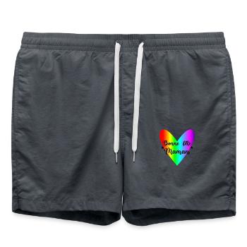 BONNE FÊTE MAMAN. MAMAN. FÊTE DES MÈRES. JE T'AIME - Short de bain - charbon - Devant - AI Model Male 185 light (185cm)