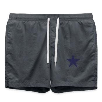 ETOILE. STAR. ETOILES. FÊTE. ANNIVERSAIRE. NOËL. - Short de bain - charbon - Devant - AI Model Male 185 light (185cm)