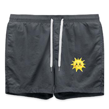 Sweet Kawaii Sun Laughs - Swim Trunks - anthracite - Front - AI Model Male 185 light (185cm)