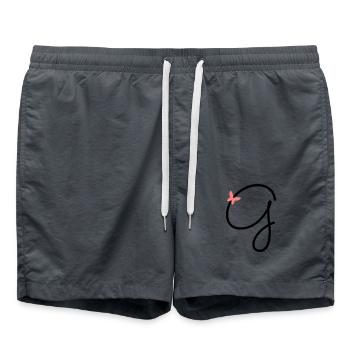 Lettre G Papillon Lettre - Short de bain - charbon - Devant - AI Model Male 185 light (185cm)