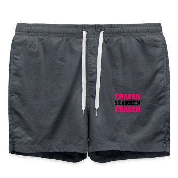 frauen stärken frauen - Badeshorts - Anthrazit - Vorne - AI Model Male 185 light (185cm)