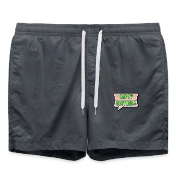 ALLES GUTE ZUM GEBURTSTAG. ALLES GUTE ZUM GEBURTSTAG. JAHRESTAG. - Badeshorts - Anthrazit - Vorne - AI Model Male 185 light (185cm)