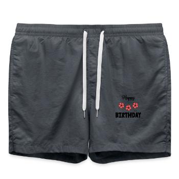 JAHRESTAG. ALLES GUTE ZUM GEBURTSTAG!. ALLES GUTE ZUM GEBURTSTAG!. - Badeshorts - Anthrazit - Vorne - AI Model Male 185 light (185cm)