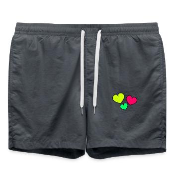 VIELEN DANK. GELIEBTE. MEISTER. DANKE, HERRIN. HERZ - Badeshorts - Anthrazit - Vorne - AI Model Male 185 light (185cm)