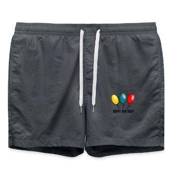 HAPPY BIRTHDAY. HAPPY BIRTHDAY. ANNIVERSARY. - Swim Trunks - anthracite - Front - AI Model Male 185 light (185cm)