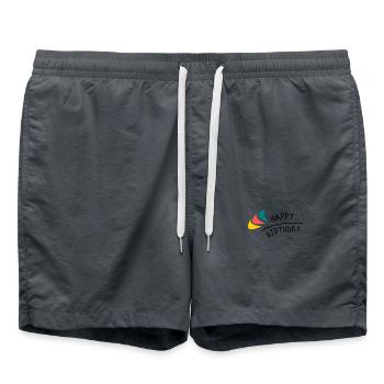 JAHRESTAG. ALLES GUTE ZUM GEBURTSTAG!. ALLES GUTE ZUM GEBURTSTAG!. - Badeshorts - Anthrazit - Vorne - AI Model Male 185 light (185cm)