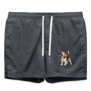 Beagle - Cool Low Poly Logo - Short de bain - charbon - Devant - AI Model Male 185 light (185cm)