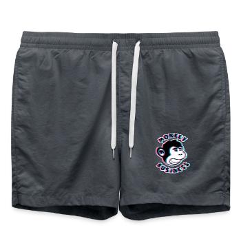Monkey Business 3D – Art urbain du singe - Short de bain - charbon - Devant - AI Model Male 185 light (185cm)