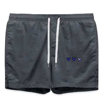 HERZ. HERZ. VALENTINSTAG. LIEBE. LIEBE. HERZ - Badeshorts - Anthrazit - Vorne - AI Model Male 185 light (185cm)