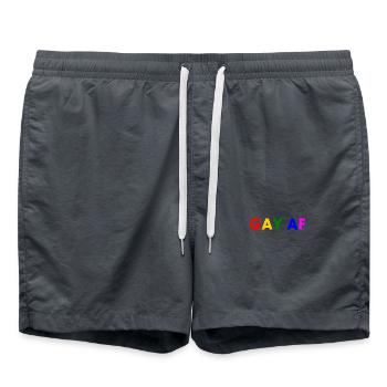 Gay af - Short de bain - charbon - Devant - AI Model Male 185 light (185cm)