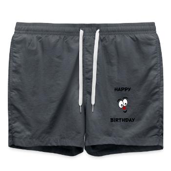 ALLES GUTE ZUM GEBURTSTAG. ALLES GUTE ZUM GEBURTSTAG. JAHRESTAG. - Badeshorts - Anthrazit - Vorne - AI Model Male 185 light (185cm)