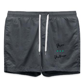 MERCI. MERCI MAÎTRESSE. CADEAU MAÎTRESSE. VACANCES - Short de bain - charbon - Devant - AI Model Male 185 light (185cm)