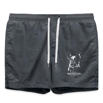 French Bulldog Mom Dog Dog Frenchie Wilsigns - Swim Trunks - anthracite - Front - AI Model Male 185 light (185cm)