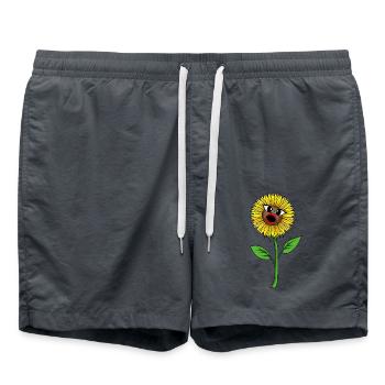 Sunflower Sunflowers Hobby Gardener Garden Nature - Swim Trunks - anthracite - Front - AI Model Male 185 light (185cm)