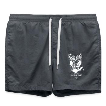 Shiba Inu Mom Dog Dog Wilsigns - Swim Trunks - anthracite - Front - AI Model Male 185 light (185cm)