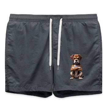 Dog grim 4 - Swim Trunks - anthracite - Front - AI Model Male 185 light (185cm)