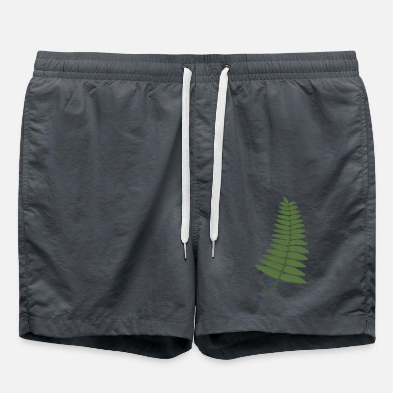 fern leaf - Swim Trunks - anthracite