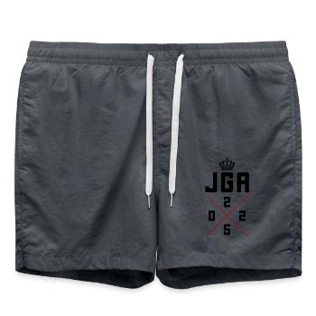 Jga 2025 Junggesellenabschied - Badeshorts - Anthrazit - Vorne - AI Model Male 185 light (185cm)