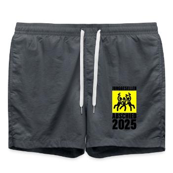 Junggesellenabschied 2025 Jga Party - Badeshorts - Anthrazit - Vorne - AI Model Male 185 light (185cm)