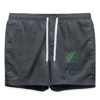 Besseres Leben Pflanzen - Badeshorts - Anthrazit - Vorne - AI Model Male 185 light (185cm)