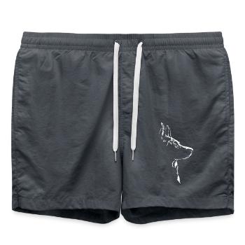 Kelpie australien silhouette chiens chien Wilsigns - Short de bain - charbon - Devant - AI Model Male 185 light (185cm)
