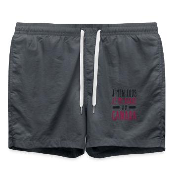 Ist mir egal, ich gehe nach Kanada - Badeshorts - Anthrazit - Vorne - AI Model Male 185 light (185cm)