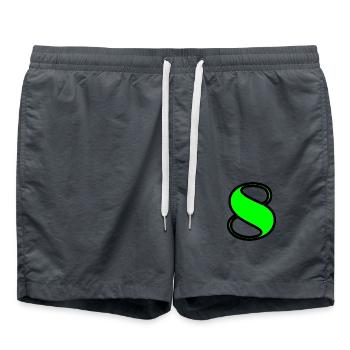 8 YEARS. 8TH ANNIVERSARY. BIRTHDAY 8 YEARS. 8 - Swim Trunks - anthracite - Front - AI Model Male 185 light (185cm)