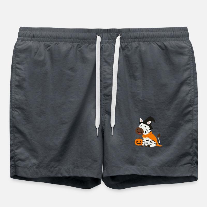 Zèbre mignon d’Halloween - Short de bain - charbon