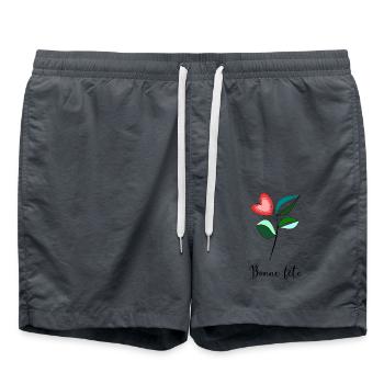 MAMIE. FÊTE DES MÈRES. BONNE FÊTE MAMIE. JE T'AIME - Short de bain - charbon - Devant - AI Model Male 185 light (185cm)