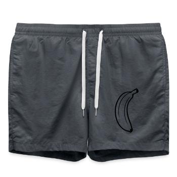 banane fruits délicieux manger sain peau de banane krum - Short de bain - charbon - Devant - AI Model Male 185 light (185cm)