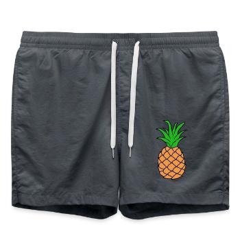 Dessin d’Ananas - Short de bain - charbon - Devant - AI Model Male 185 light (185cm)