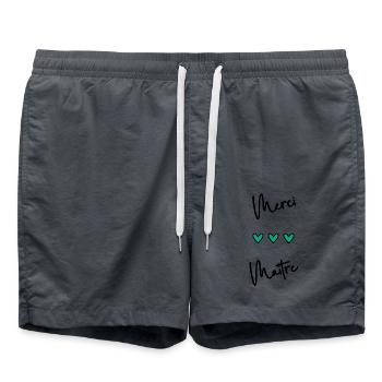 MERCI. MERCI MAÎTRE. CADEAU MAÎTRE. VACANCES. ÉTÉ. - Short de bain - charbon - Devant - AI Model Male 185 light (185cm)