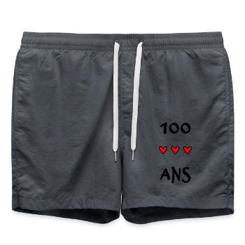 100 ANS. 100e ANNIVERSAIRE. ANNIVERSAIRE 100 ANS. - Short de bain - charbon - Devant - AI Model Male 185 light (185cm)