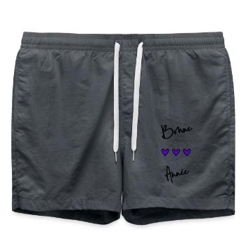 HAPPY NEW YEAR. NEW YEAR'S EVE. NEW YEAR - Swim Trunks - anthracite - Front - AI Model Male 185 light (185cm)