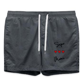 SUPER MAMIE. MAMIE. FÊTE DES MÈRES. BONNE FÊTE - Short de bain - charbon - Devant - AI Model Male 185 light (185cm)