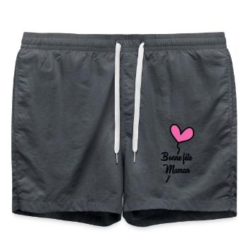 MOM. MOTHER'S DAY. HAPPY MOTHER'S DAY - Swim Trunks - anthracite - Front - AI Model Male 185 light (185cm)